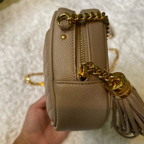 Saint Laurent Beige Quilted Mini Lou Crossbody Bag 🧡 - Picture 5 of 15
